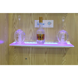 Vente flash : étagère murale flottante en <span class=keywords><strong>verre</strong></span> avec éclairage <span class=keywords><strong>LED</strong></span> moderne, 600/900/1200 mm, avec driver - Product Image 5