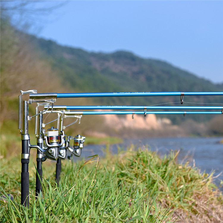 automatic fishing pole weyleity Spring Rod Holder 2 Pack All metal construction 2023 New design with Pulley