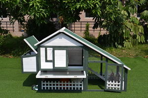 Ahşap dış mekan mobilyası ahşap tavuk kafesi ve koşu ve kanatlı ev plastik - Product Image 5