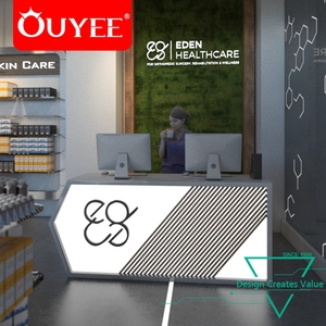 Design Moderno per Farmacia, Bancone in <span class=keywords><strong>Legno</strong></span> per Negozio di Articoli Medici, Design d'Interni - Product Image 2