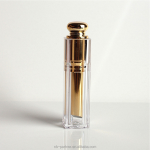 5g cuadrado claro/color de rosa/de oro/plata barras de labios tubo de plástico con UV de revestimiento por pulverización - Product Image 3
