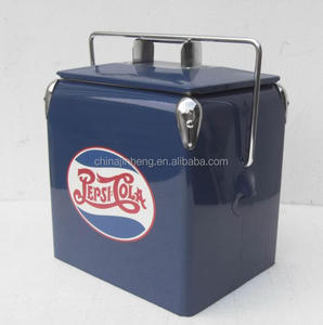 13L Beverage Ice cooler box / modern metal beer cooler