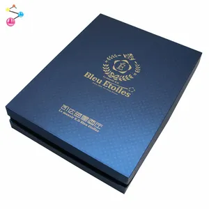 Wholesale Luxury Blue Shiny Hotel Soap Tissue Key Lock Bathroom Sleeping Curtain Display Paper Gift Packaging Box