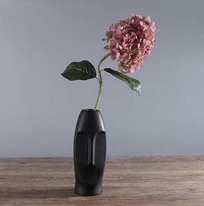 Florero de cerámica con forma de <span class=keywords><strong>Tiki</strong></span> blanco y negro, botella de gres personalizada para flores - Product Image 5