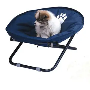 Pet foldable high chair for dog hammock bed