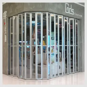 Portes coulissantes en polycarbonate transparentes pour commerce, en aluminium, accessoire de sécurité, pour magasin