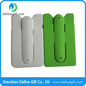<span class=keywords><strong>Porte</strong></span>-cartes collant en silicone avec logo personnalisé pour téléphone portable - Product Image 2