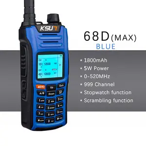 KSUN KSX68D-BU Portable Incassable Téléphone Ptt Talkie-walkie Avec Textos 50km D'autonomie Caché Éclairage LED Moins Cher Talkie-walkie
