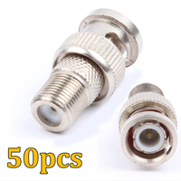 F Femelle à BNC Mâle Coaxial RF Connecteur RG6 RG59 Adaptateur pour VIDÉOSURVEILLANCE