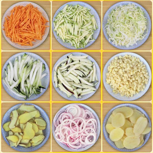 Carrot Cucumber Cabbage Cutting Machine Slice Julienne <strong>Crinkle</strong> Strip Stick Dice Cutting Machine <strong>Cutter</strong> - Product Image 5