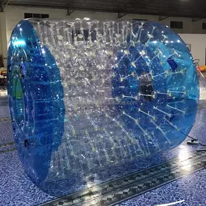 Transparent inflatable cylinder water walking roller inflatable water walking ball