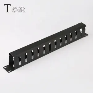 TOM-CM-01 19'' 1U 12 Port Cable Management Cable Organizer With Metal Material