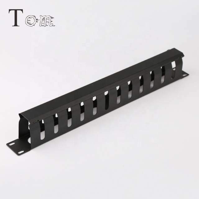 TOM-CM-01 19'' 1U 12 Port Cable Management Cable Organizer With Metal Material