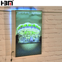 Boîte lumineuse LED publicitaire en tissu avec cadre en aluminium ultra-fin A2 de 40 mm de profondeur, simple face