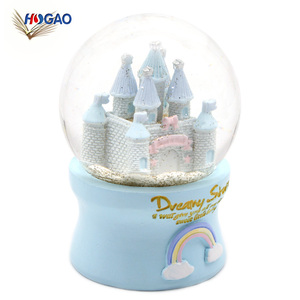 OEM al por mayor artículos <span class=keywords><strong>de</strong></span> decoración del hogar agua <span class=keywords><strong>de</strong></span> la resina glitterdome azul polyresin <span class=keywords><strong>Castillo</strong></span> globo <span class=keywords><strong>de</strong></span> nieve - Product Image 4