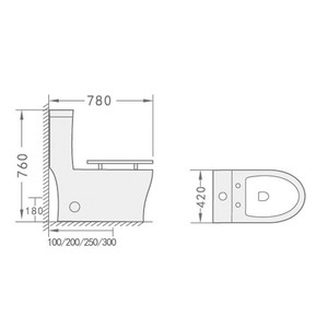 <span class=keywords><strong>Sadia</strong></span> Arabia-inodoro de cerámica de una pieza, estilo exclusivo, trampa en S, lavable, con certificado SASO - Product Image 2