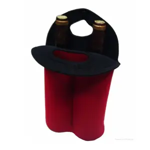 customize 1,2 3 bottle travelling neoprene wine bottle sleeve insulted SBR Bear cooler bag with wine cooler bag