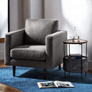 Căn cứ đen trắng đồ nội thất phòng khách kim loại khung bàn tròn đồ nội thất vải lưu trữ Bàn cà phê - Product Image 6