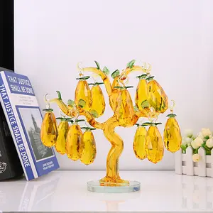 LZS-001 Hot Sell Popular Lordly Customized Crystal Pear Tree For Gift And Home Decoration