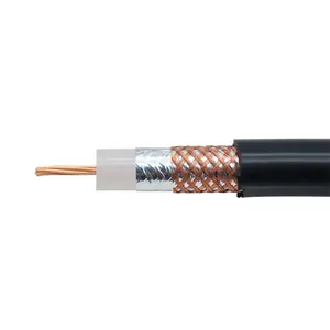 High Quality Low Loss RG6 standard coaxial cable SYV 75 5 copper PE insulated RG6 coaxial cable coaxial cable price