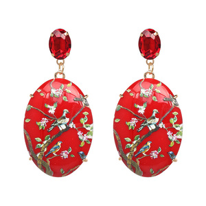 <span class=keywords><strong>Agatha</strong></span>-pendientes ovalados de resina para mujer, aretes, diseño de cristal, estilo europeo, al por mayor - Product Image 5