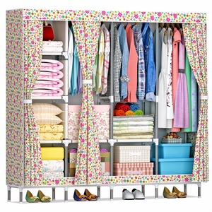 Suoernuo 1921D Risparmio di Spazio Mobili Aperto 2 Porta Moderna Panno Armadio <span class=keywords><strong>guardaroba</strong></span> Pieghevole <span class=keywords><strong>In</strong></span> <span class=keywords><strong>Tessuto</strong></span> Oxford - Product Image 1