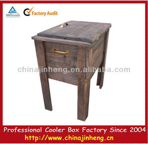 <span class=keywords><strong>Retro</strong></span> de madera caja del refrigerador de vino de la cerveza bebidas enfriador de agua, Madera neveras de bebidas - Product Image 2
