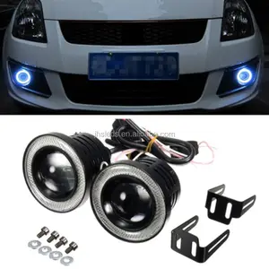 JHS - Luz de neblina LED para carro, luz de neblina com ângulo de 3,5 polegadas e 2,5 polegadas, com COB DRL 12v, ideal para uso em carros