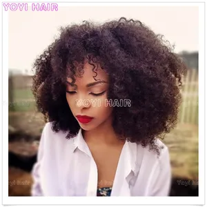 Phổ Biến Puffy Afro Kinky Xoăn Tóc Người Weave/Bó/Sợi Ngang