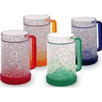 luxail Freezer Beer Mugs, Double Wall, Insulated Gel Plastic Pint Freezable  Glasses, 16 oz, Clear 2 …See more luxail Freezer Beer Mugs, Double Wall