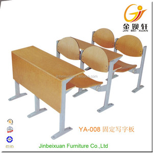MDF and Chromed Metal Used School Furnture Student <strong>Shelf</strong> <strong>Desk</strong> and Chair H-745 - Product Image 3
