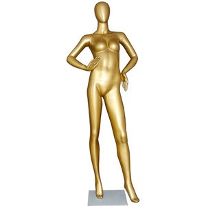 도매 섬유 유리 골드 컬러 여성 전신 Famale 마네킹 판매 - Product Image 3