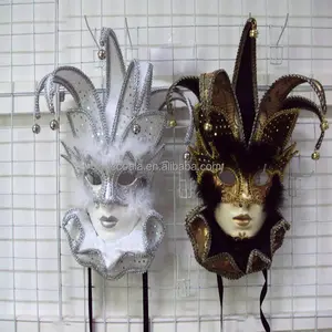 Bufón veneciano Lobo máscara mascarada Mardi Gras de pared decorativo