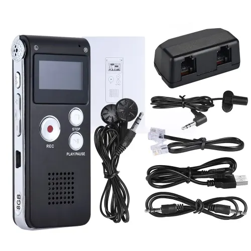 Gravador de celular de áudio digital, SK-012 8gb, gravador de telefone, dictaphone, tocador de música por voz, ativação var A-B, repetição