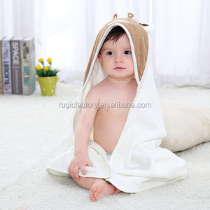 Solid Cartoon Design animale 100% <span class=keywords><strong>cotone</strong></span> bambino asciugamano da bagno tessuto <span class=keywords><strong>accappatoio</strong></span> con cappuccio usa e getta per uso bagno - Product Image 3