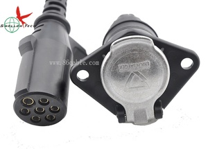 Conector de 7 pines de alta resistencia personalizado <span class=keywords><strong>Suzi</strong></span>, chaqueta de PVC de plomo en espiral, Cable de cámara de respaldo de fibra óptica para sistema de cámara de remolque - Product Image 3