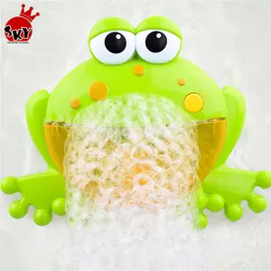 목욕 거품 개구리 아기 장난감 거품 메이커 수영장 장난감 음악 물 장난감