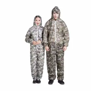 छलावरण पेंटबॉल Camo चौग़ा निविड़ अंधकार Microporous सस्ते डिस्पोजेबल Nonwoven Coveralls/Painball चौग़ा