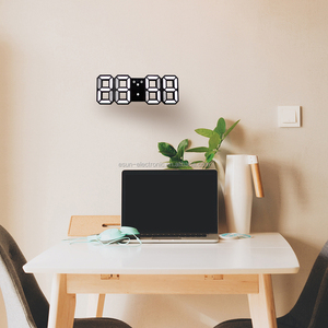 Đồng Hồ Treo Tường <span class=keywords><strong>3D</strong></span> LED Thông Minh, Đồng Hồ Báo Thức Kỹ Thuật Số Hiện Đại Để Trang Trí Nhà Cửa Văn Phòng - Product Image 4