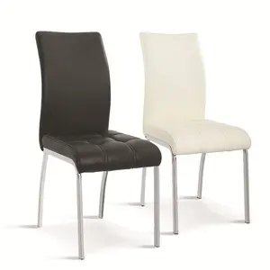 2021 New Style Modern High Quality Cheap Chrome Leg Dining Chair