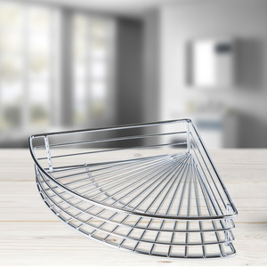 Portasapone Angolare in Filo Metallico, Organizzatore Triangolare per Doccia, <span class=keywords><strong>Mensola</strong></span> Portaoggetti per <span class=keywords><strong>Shampoo</strong></span>, Sapone e Cosmetici - Product Image 3