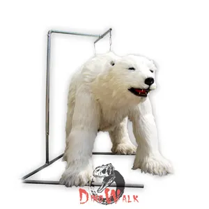 High Simulation Customized Animatronic Polar Bear Life Size Ocean Park white Bear