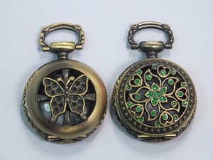 Reloj de Diseño de Moda, Relojes de Bolsillo Vintage Eróticos, Reloj de Bolsillo para Niños, Reloj de Cuarzo con Mariposas y Flores, Antiguo, No Resistente al Agua, PSW-PW07 - Product Image 3