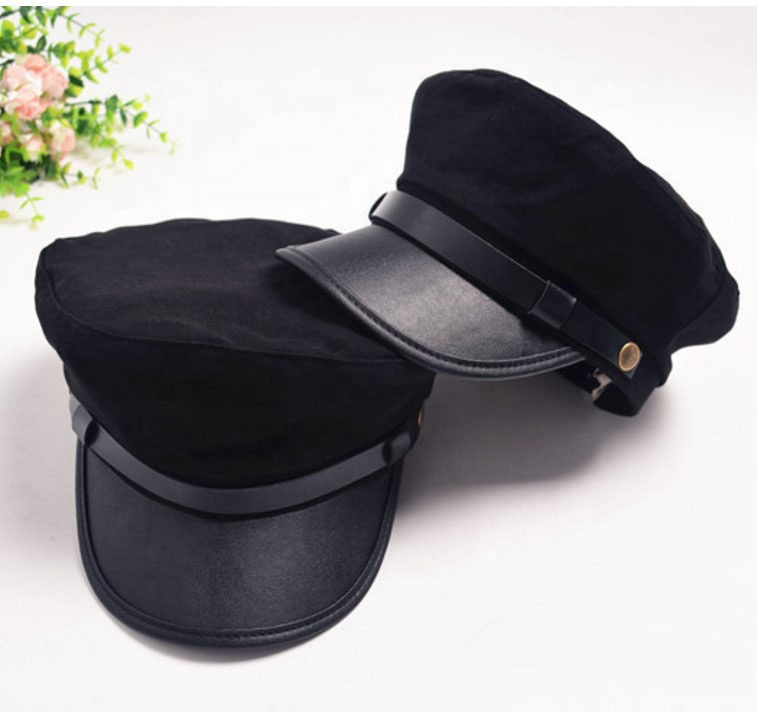 Akuma-0044 оптовая продажа Заказные синие хлопковые капитан моряк Шляпа пилот шапка