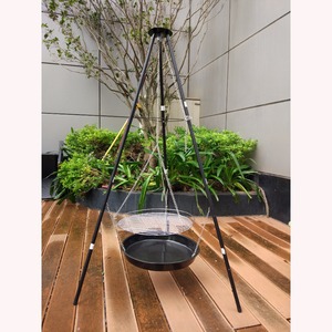 Accesorios para Parrilla de Acero para Fogatas y Balcones, con Funda de Poliéster 600D Resistente, Soporte para <span class=keywords><strong>Asador</strong></span> Giratorio - Product Image 1