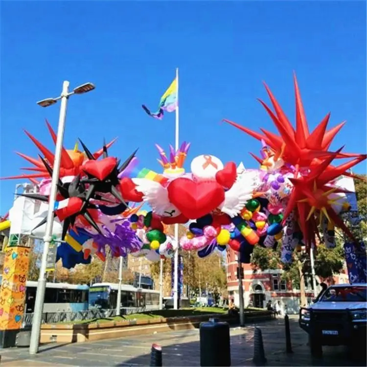 Personalizado inflable de dibujos abstractos arco inflable de entrada/payaso para Parque de Atracciones