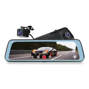 ADAS Xe DVR Camera 9.66 "Android Dòng Phương Tiện Truyền Thông Rear View Gương FHD 1080P Dash Cam Đăng Ký Video Recorder DVR