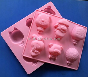 Molde de silicona con seis agujeros para pastel de cerdo, pudín, jabón - Product Image 2