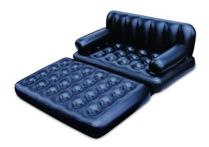 Bestway 75056 74'' X 60'' X 25'' Inflatable <strong>air</strong> Leather <strong>Sofa</strong> <strong>5</strong> <strong>in</strong> <strong>1</strong> <strong>Sofa</strong> <strong>Bed</strong> With Pump - Product Image 2