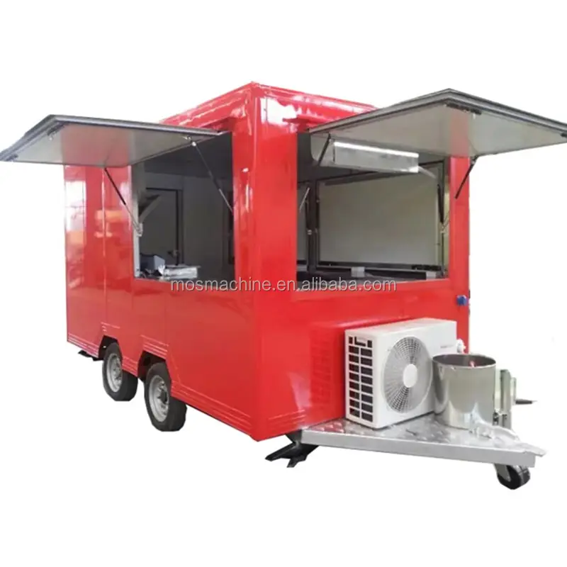 New Style Hamburgers Street Fast Food Carts for sale with 4 Wheels kiosk for food mobile canteen/coffee kiosks for sale